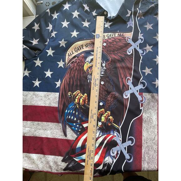 Men’s 4 XL Patriotic button shirt - Picture 5 of 5